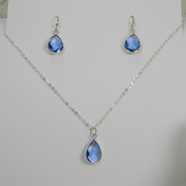 Baby Blue Necklace Etsy