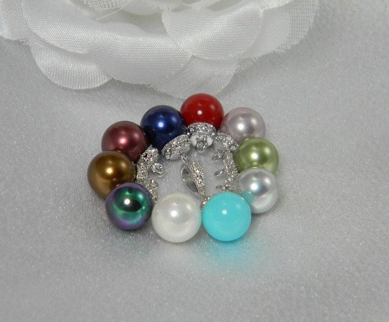 Blue Bridesmaid Pearl Necklace Gift Set Flower Girl Jewelry Pearl Bridal Earrings Necklace Set Bridesmaids Gift COLOR Options BME405