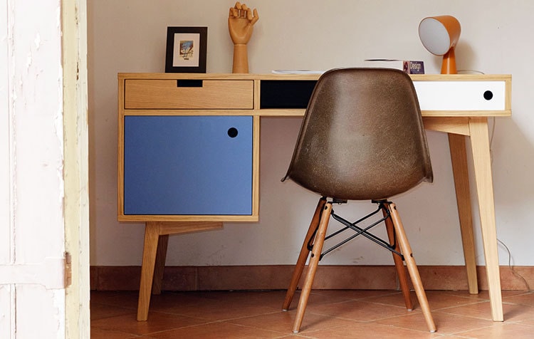 Création sur Mesure // Bureau Style Scandinave en Chêne.