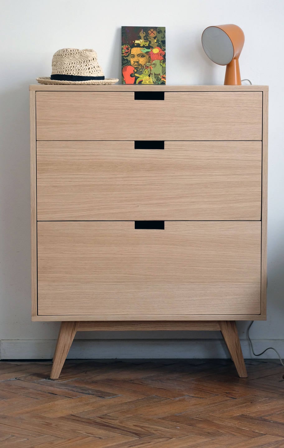 Création sur Mesure // Commode de Rangement Trois Tiroirs en Chêne Naturel