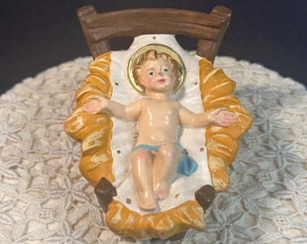 Vintage  Fontanini Baby Jesus Paper Mache Nativity Italy 1940s/50s Figure