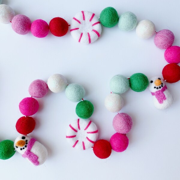 Christmas Felt Garland Etsy