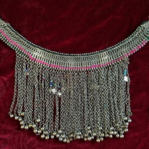 ETHNIC TRIBAL BANJARA Lapis Afghani kuchi waterfall choker Necklace  jewelry antique