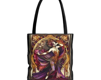 Gothic Art Deco Tote Bag, Dance Bag, Shopping Bag, Shoulder Bag, Purse, Gothic Tote, Dance Bag for Women