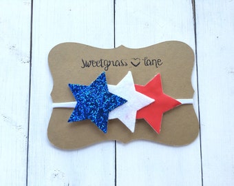 Patriotic star headband 4th of July headband memorial day headband