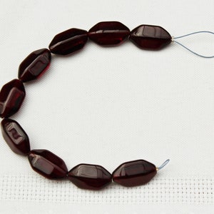 1. Czech bead strand 8x10 mm ( 9 beads ) 2. Czech bead strand 16x16 mm ( 10 beads )