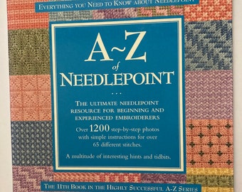 A-Z of Needlepoint Spiral-bound Book by Sue Gardner, Needlepoint Book, Craft Book, Embroidery Book, Needlework Book