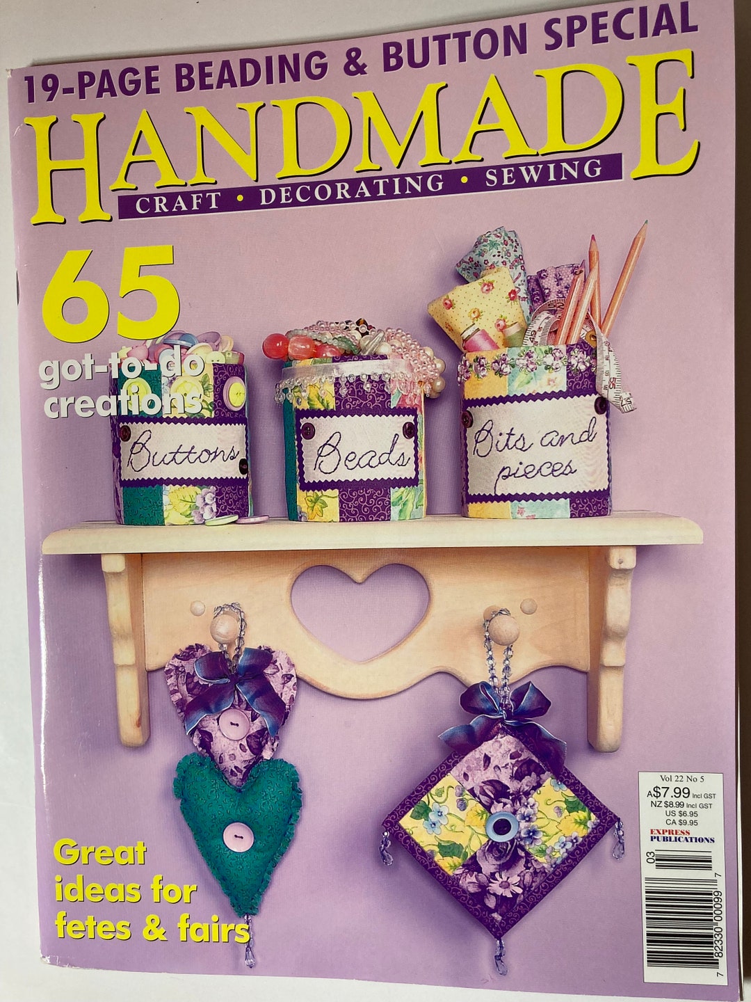 Handmade Craft Decorating Sewing Magazine Volume 22 Number 5, Arts and ...
