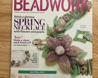 Beadwork Magazine April/May 2011, Beading Magazine, Beaded Jewelry Jewellery Magazine, How to bead magazine 96 pages