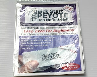 Quick start peyote stitch cards by Deb Moffett-Hall, Peyote Stitch, Learn Peyote Stitch, Bead weaving Easy Peyote Stitch, Quick Start Peyote