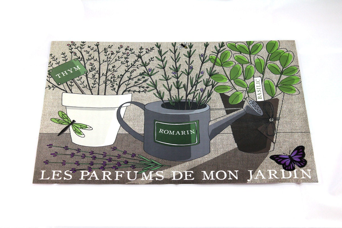 Set de Table Plastifié Les Parfums Mon Jardin 