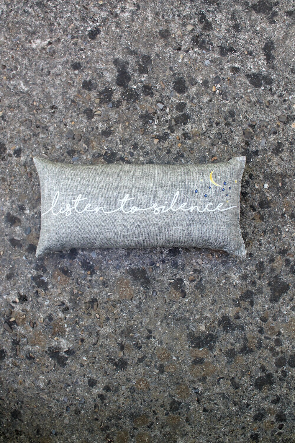 Coussin en Lin Pour Le Yoga et La Méditation Listen To Silence