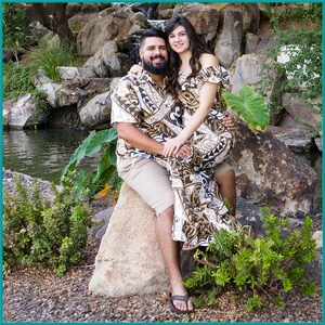 Matching Hawaiian Couples Outfit, Ladies Maxi Hawaiian Dress OR Mens Hawaiian Shirt, Matching Family Hawaiian Outfits image 3