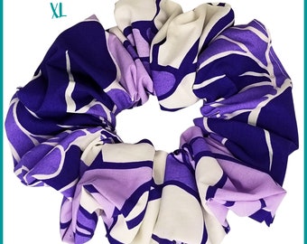 Giant Hawaiian Hair Scrunchie, Violet Gardens XL