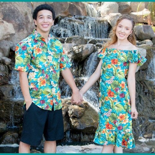 Matching Hawaiian Couples Outfit Ladies Hawaiian Dress OR - Etsy