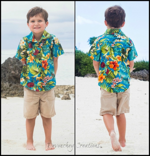 Asombrosamente Punto de exclamación Bibliografía Camisa hawaiana para niños camisa hawaiana trajes hawaianos - Etsy México