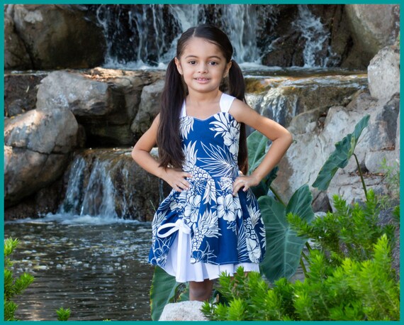 Fotoeléctrico filete principal Vestido hawaiano para niñas traje de Luau tema de Hawái - Etsy España