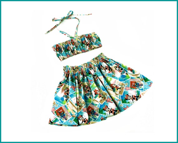 Vestido hawaiano para niñas falda Hula ropa de Luau tela De - Etsy España