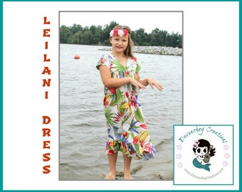 Girls Hawaiian Dress, Luau Outfit, Island Style Clothing