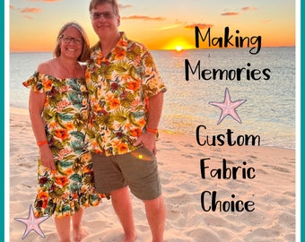 Hawaiian Dress For Women with Ruffles and Personalized Length, Custom Fabric Choice