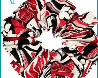 Giant Hawaiian Hair Scrunchie, Tiare Red XL