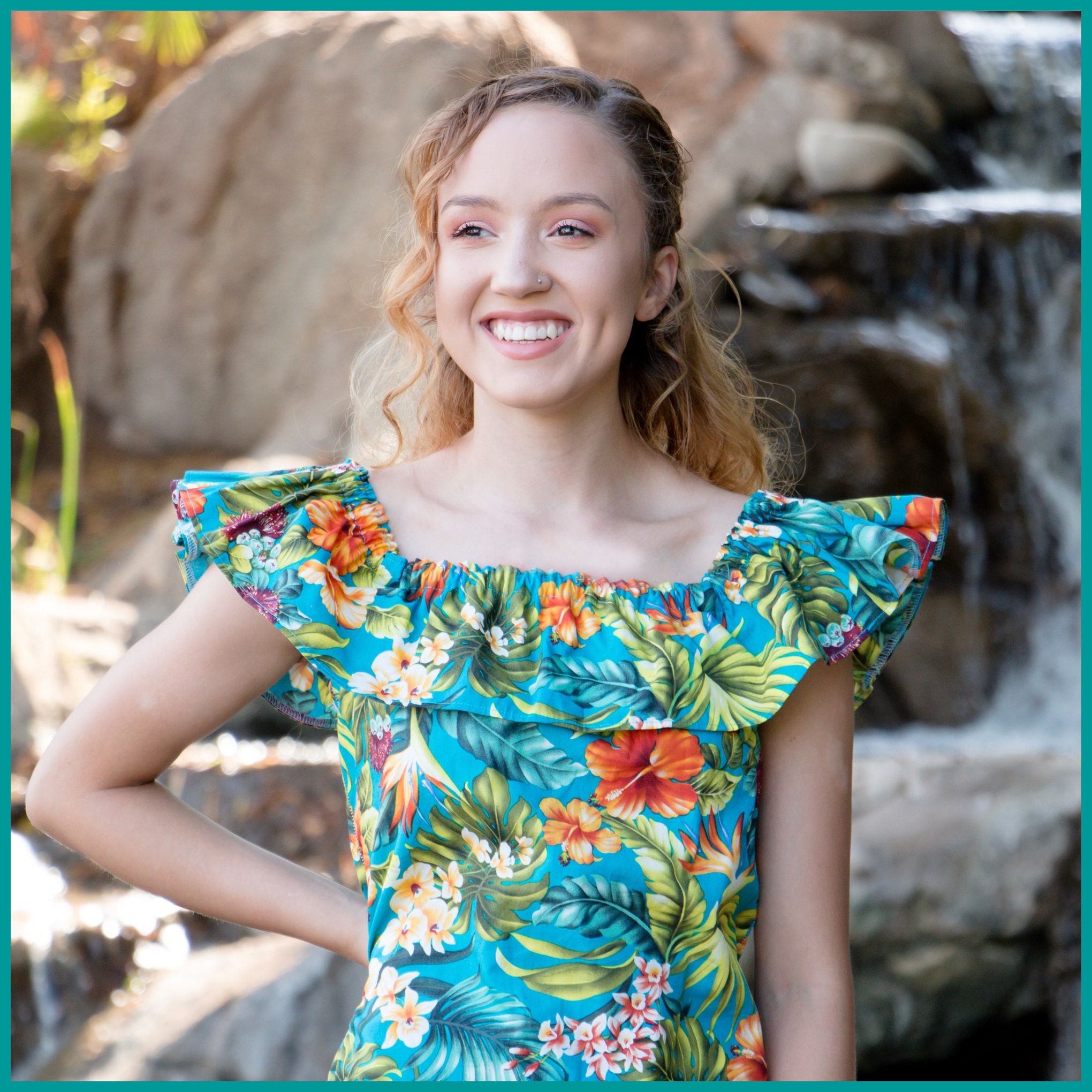 Hawaiian Dress for Women With Ruffles and Personalized Length, Custom  Fabric Choice