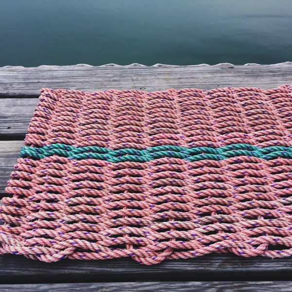 Recycled Lobster Rope Doormat, Handwoven in Maine: Machias