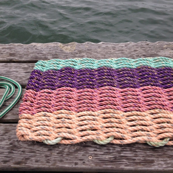 Recycled Lobster Rope Doormat, Handwoven in Maine: Matinicus