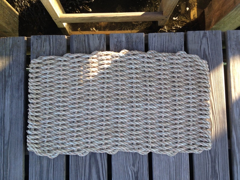 Recycled Lobster Rope Doormat Handwoven in Maine Seapoint Etsy