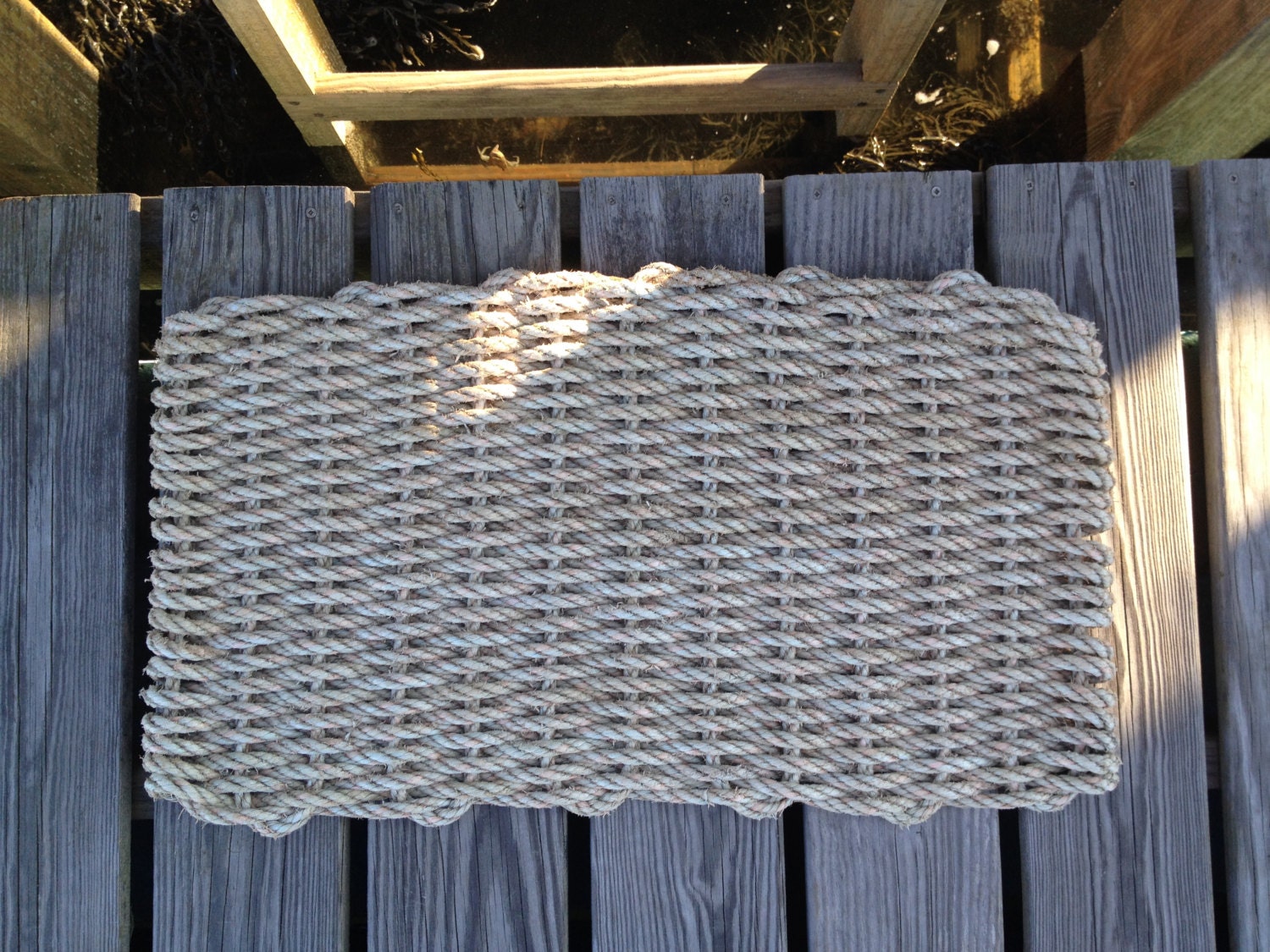 Recycled Lobster Rope Doormat Handwoven in Maine Seapoint Etsy