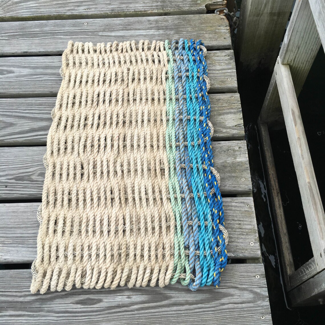 Recycled Lobster Rope Doormat Handwoven in Maine Gooch's Etsy