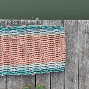 Recycled Lobster Rope Doormat, Handwoven in Maine: Isleboro