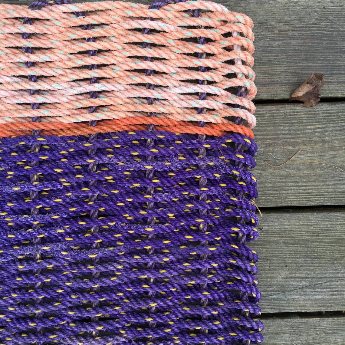 Recycled Lobster Rope Doormat Handwoven in Maine Rockland Etsy