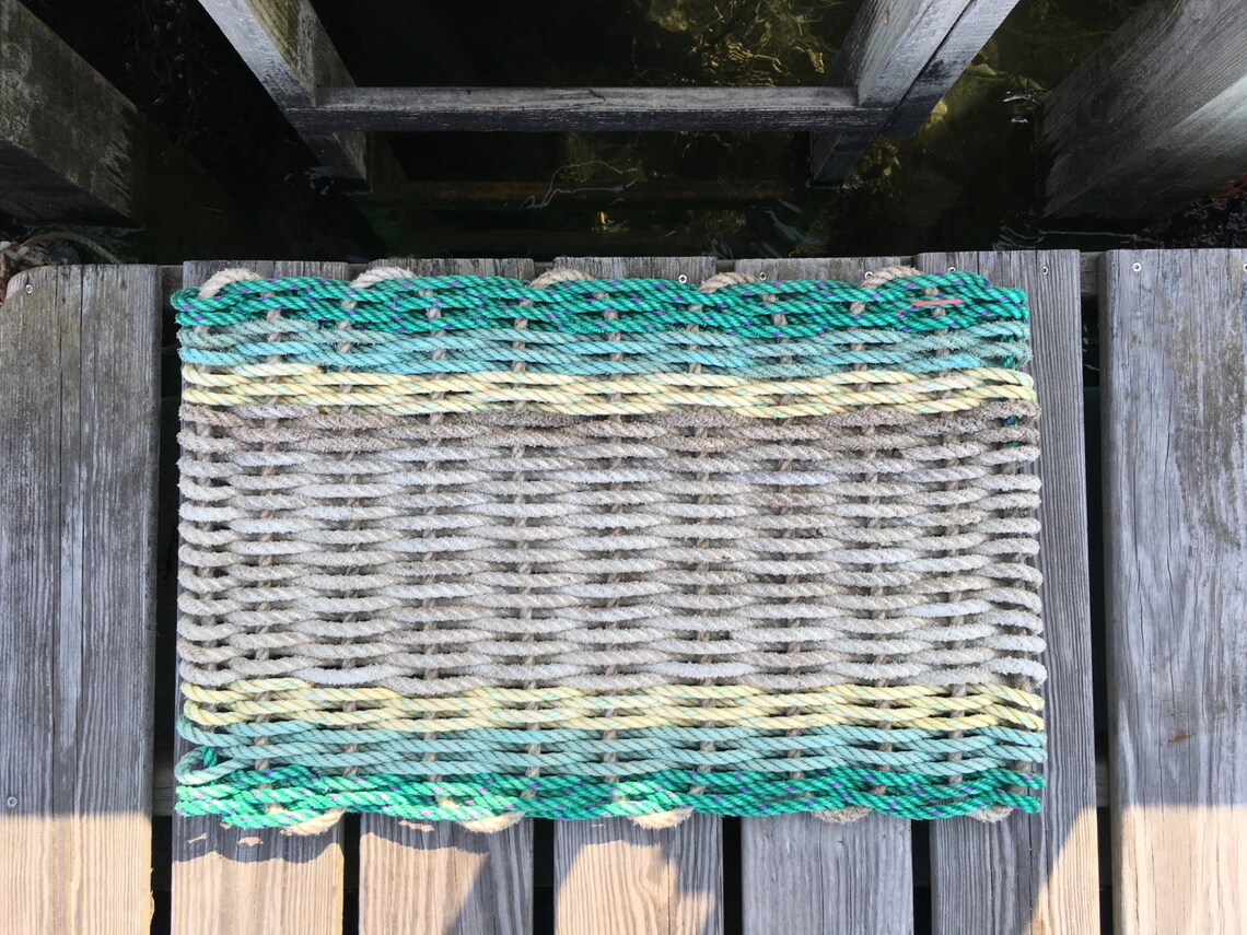 Recycled Lobster Rope Doormat Handwoven in Maine Chatto Etsy