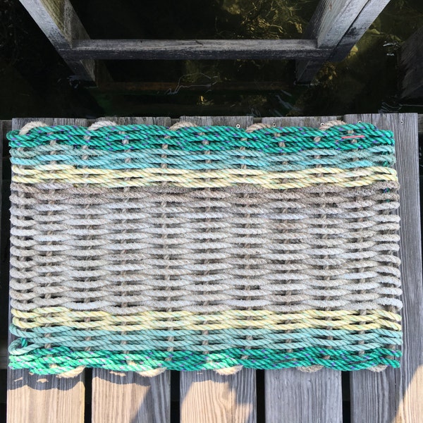 Recycled Lobster Rope Doormat, Handwoven in Maine: Chatto