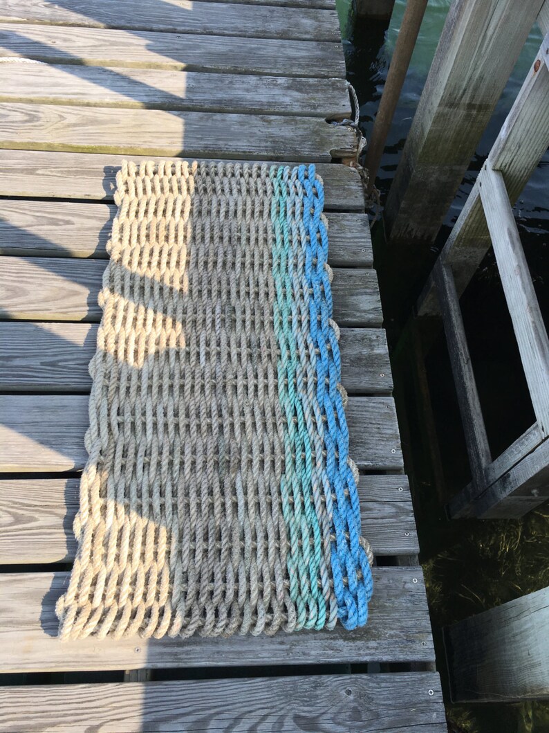 Recycled Lobster Rope Doormat Handwoven in Maine Gooch's Etsy