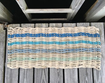 Recycled Lobster Rope Doormat, Handwoven in Maine: Wells