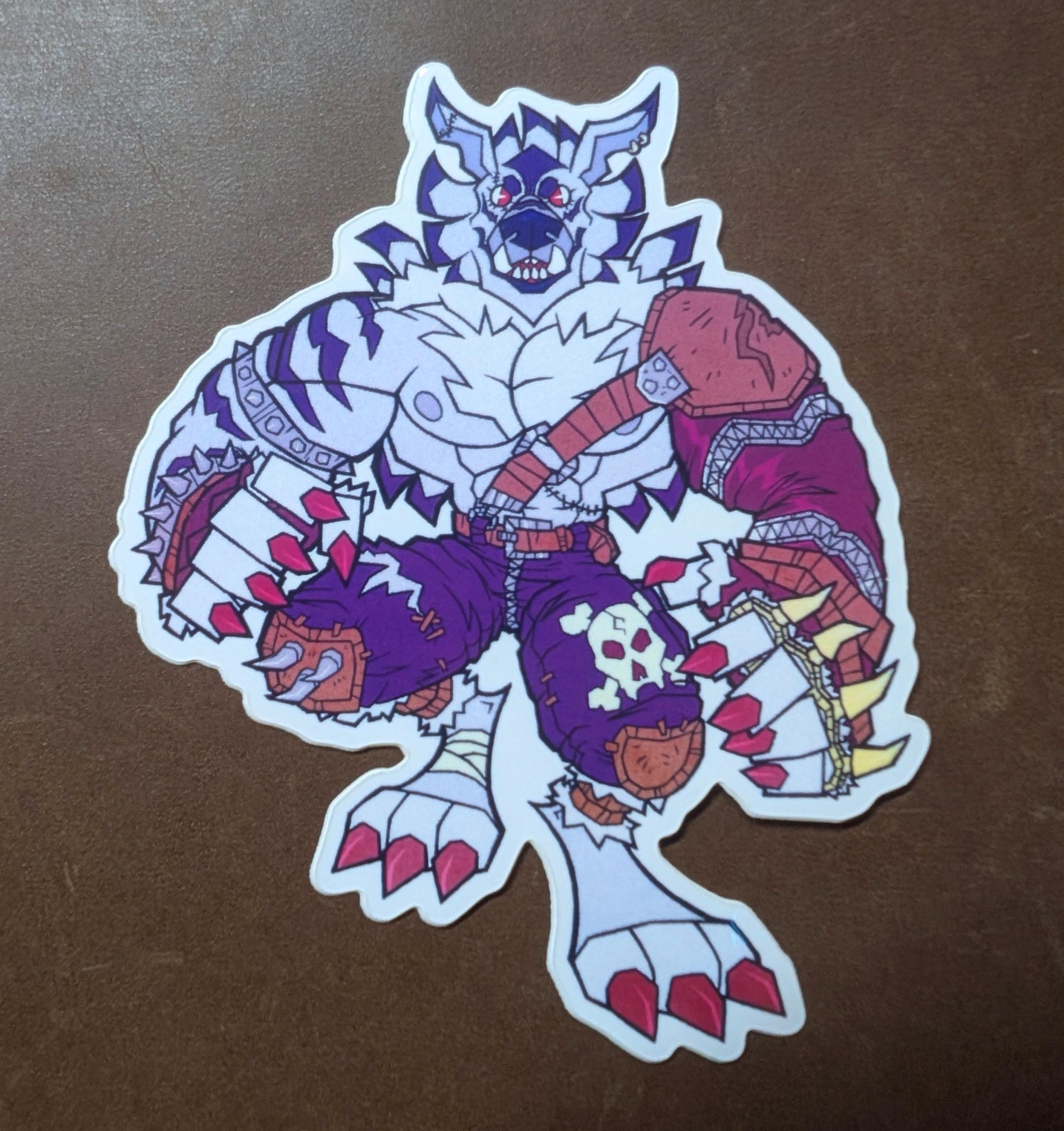 Digi Werewolf Sticker - Etsy