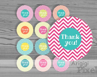 printable pink flowers labels template thank you and blank etsy