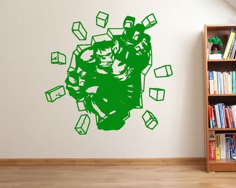 Hulk Smashing Wall Stickers Decals Kids Decor Window Fun Colourful Vinyl A152