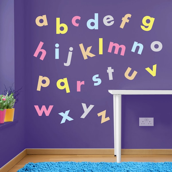 Nursery Kids Children Alphabet Letters A to Z Writing Wall Stickers Decal Kid A7A