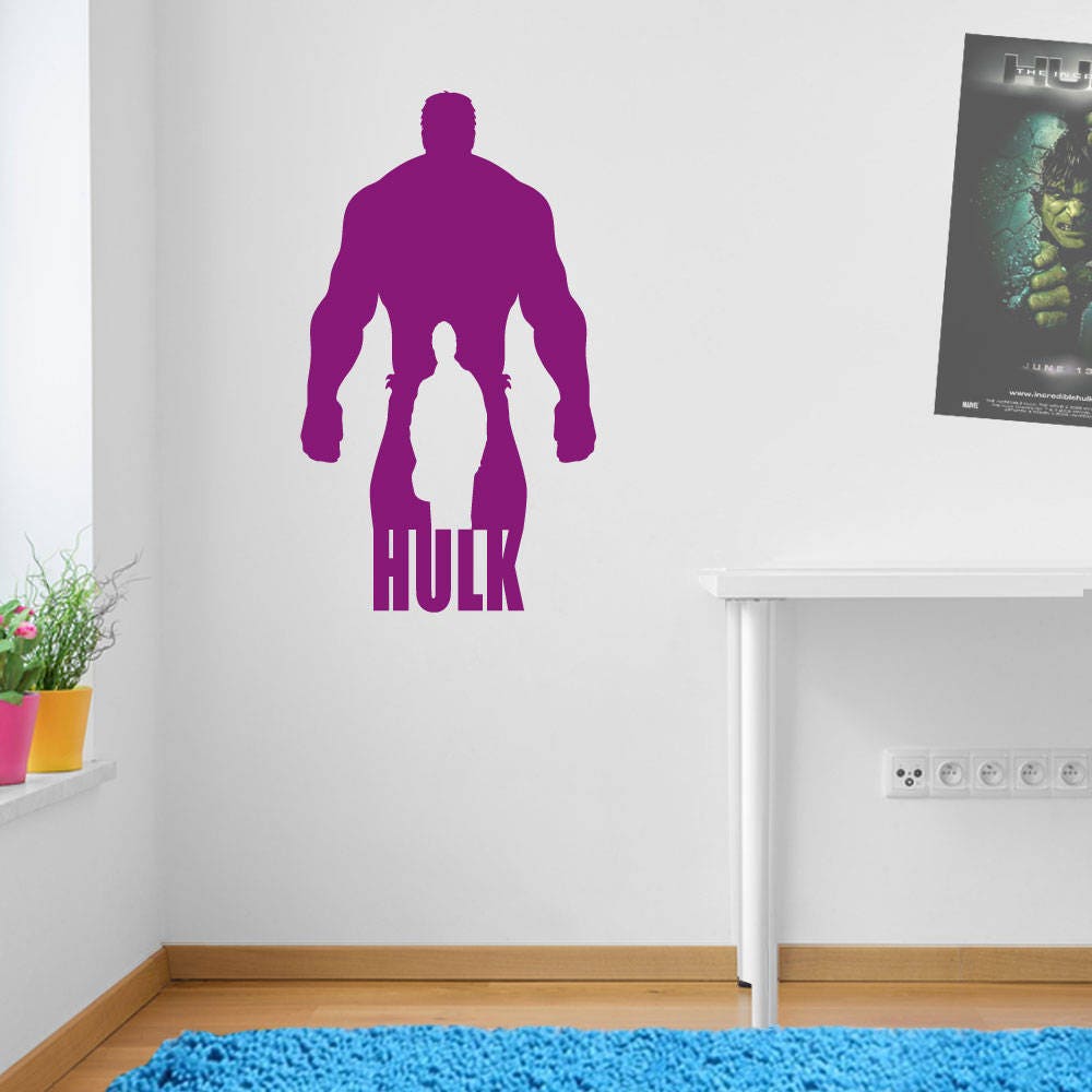 Sticker Wall Man Huge Hulk and Man Wall Stickers Decal Kids Decor Window Fun Vinyl ...