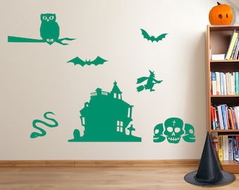 Halloween Spooky Creepy Party Decoration Set Window Stickers Decorations A123