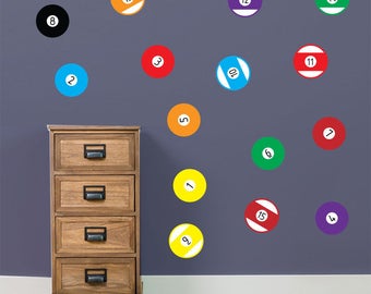 Pool balls Wall Stickers A64