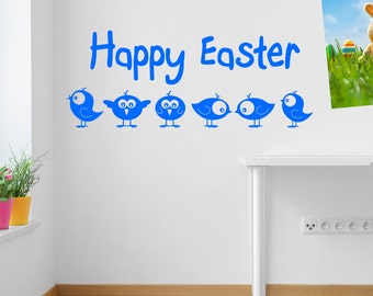 Easter Eggs Wall Stickers Kids Nursery Play Room Home Art Decoration Children Decals Removable Handmade School Bedrooms Bright VC-A149