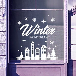 Christmas Shop Window Stickers Decals Display Xmas Wall Stickers Festive B54