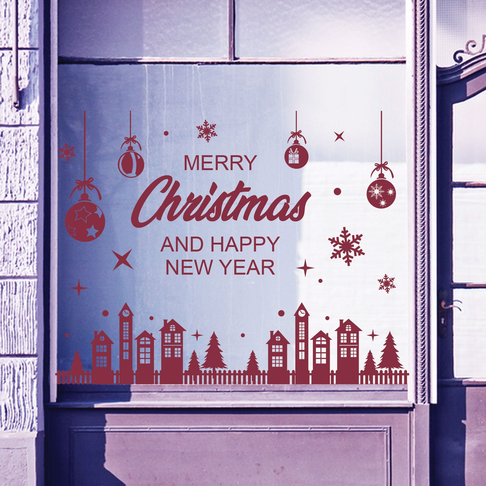 Christmas Shop Window Stickers Decals Display Xmas Wall | Etsy