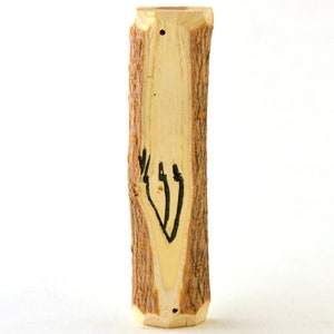 Mulberry Wood Mezuzah Case for Door