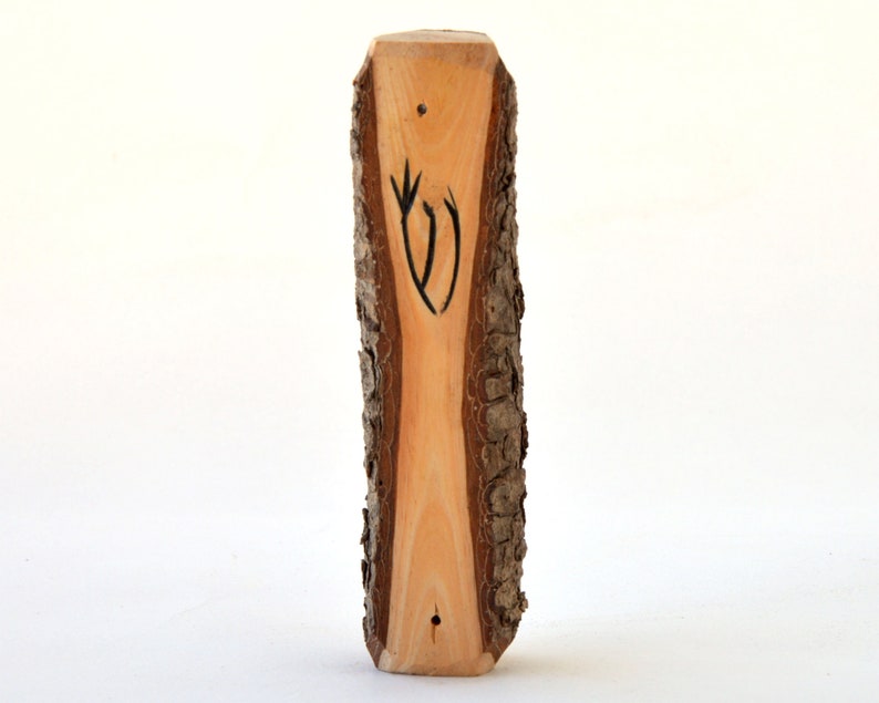 Piñón Wood Mezuzah Case for Door image 1