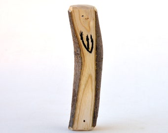 Honey Locust Wood Mezuzah Case for Door